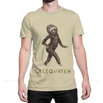 Тениска на Tanya Тениска Sassquatch Racerback, памучни мъжки ризи с яка-часова, дрехи с кръгла воротом, оригинална риза