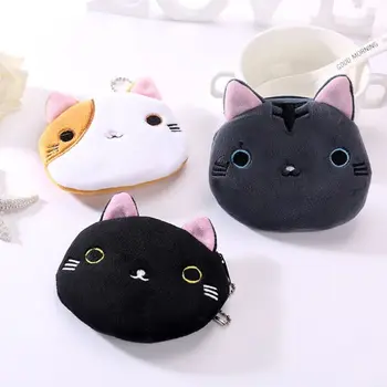 Cartoony дизайн, Сладък котка в чантата си за дреболии, чанта за съхранение на дреболии, чанти за слушалки, Плюшено портфейл, чанта за монети, сладък модел