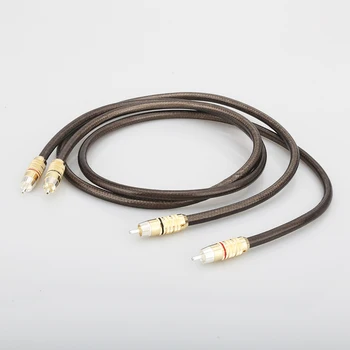A56 Audiocrast, посеребренный аналог на RCA, свързва RCA аудио кабел с аудиокабелем RCA Hi-Fi