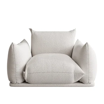 Единична разтегателен диван-фотьойл в хола, прост, модерен лек луксозен стол
