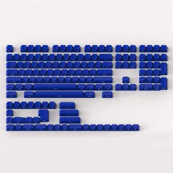Класически сини 104 + 41 Странични легенди, Череша профил, ABS, набор от капачки за двойна стрелба клавиш за механична геймърска клавиатура Cherry MX