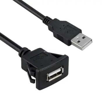 Линия за скрит монтаж в табло на автомобила, USB 2.0 порт, удлинительный кабел за свързване на един мъж към една жена, отличен пластмасов адаптер, директна доставка