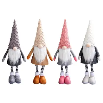Плюшени Играчки Gnome Празнична Кукла Gnome С Плъзгащи Се Крака Ръчно Изработени Шведски Tomte Скандинавски Джудже За Украса На Домашно Парти
