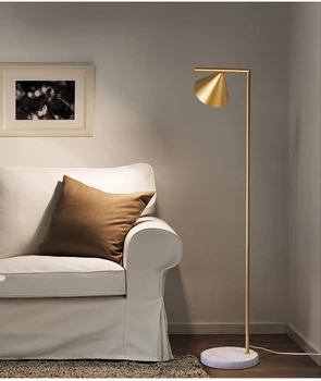 Модерен лампиона в скандинавски стил, златна под лампа E27 led лампа luminaria, лампи за дневна, поставка за осветление