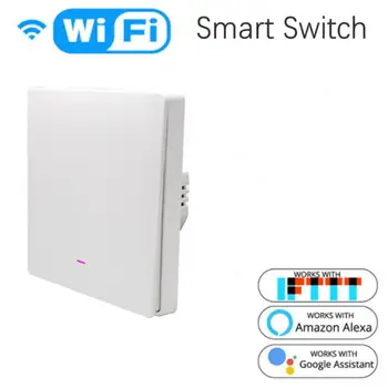 Smart Wi-Fi превключвател на Hristo 220 В, не е необходимо неутрален проводник, 1/2/3 група, Бутон прекъсвачи на стена осветление, Поддръжка на Smart Lfie Алекса Home