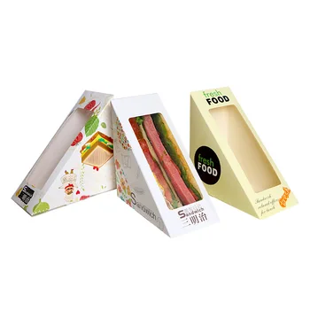 Индивидуален продукт Обичайните за еднократна употреба, кутии за сандвич от крафт картон с сандвич-клин