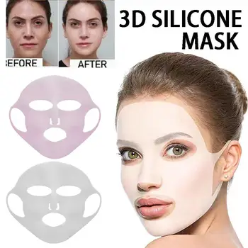 3D Силиконова Маска Женски средство за грижа за кожата Множество Подвесная Ушна Маска за лице и Стягащ Гел Срещу Vморщин Формата на ушния лист Фиксирана Lifti D5K7