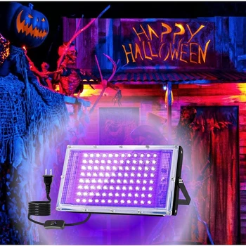 UV-черна светлина на Хелоуин IP65, водоустойчив С led лампа Blacklight за партита, танци, DJ-диско-бар, като Боя за тяло, Флуоресцентно плакат