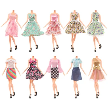 Модерен комплект за преобличане на кукли дължина от 30 см, рокля за улични снимки, Ежедневни панталони, поли с цветен модел