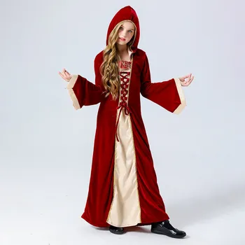 Костюми от епохата на Възраждането за момичета MODX, винтажное рокля, готически средновековни Макси рокля за cosplay, Карнавальная облекло за партита за Хелоуин