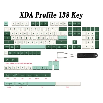 Капачки за комбинации XDA 138 клавиши Ботаническата градина Дебел PBT за механична клавиатура