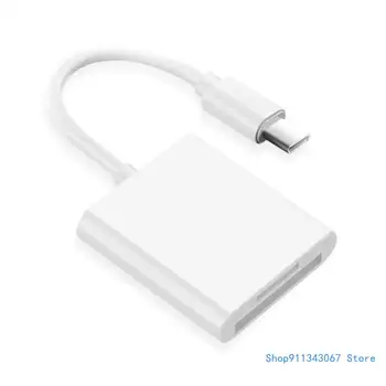 2 В 1 многопортовый hub-конвертор USB C четец на карти с памет за Iphone Direct доставка