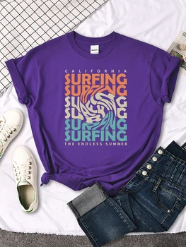 Тениска California Surfling, улични дишаща тениска, незаменим риза в стил хип-хоп, първоначалната индивидуална тениска