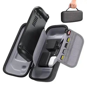 Чанта за съхранение на игрова конзола със слой конзола EVA Калъф за носене с няколко отделения за карти, чанта с цип за парна палубата