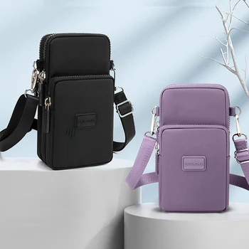 Луксозна дамска чанта, чанта през рамо за мобилен телефон, дамски модерна чанта през рамо, клатч, жак за слушалки, чантата си, в чантата си