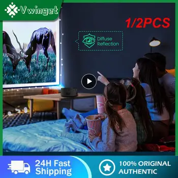 1/2 Бр. Нов YT200 Черен Мини LED Мобилен видео проектор С поддръжка на 1080P Домашно Кино, мултимедиен плейър Детски Дом Кабелна Същия Екран