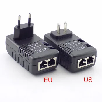 12V 1A POE инжектор Стенен включете POE switch захранващ Адаптер Безжичен Ethernet адаптер за IP ВИДЕОНАБЛЮДЕНИЕ камера Штепсельная вилица САЩ/ЕС L19