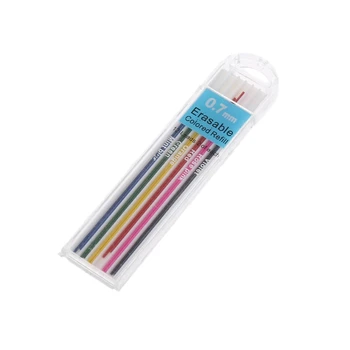 1 кутия цветни механични моливи 0,7 мм за захранване на стираемых моливи за ученици от стационарни