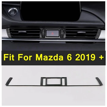 Отрежете капака на централната вентилационни отвори на климатика за кола е Подходящ за Mazda 6 2019-2021 Аксесоари за промяна на интериора от неръждаема стомана