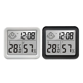 Цифров стаен часовник, термометър, измерване на температура и влажност, директна доставка за украса на помещенията