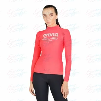 Жените, купальная тениска плажната ликра с UV-защита на бански костюми обрив гвардия с дълъг ръкав за сърфиране, гмуркане бански за сърф рашгард