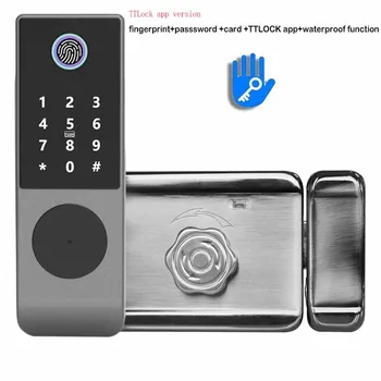 Водоустойчив Sasha Smart Wifi заключване за врата на Външния електронен цифров без ключ и брава с пръстов отпечатък, с дистанционно управление приложение TTlock