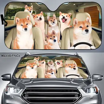 Авто козирка Shiba Inu, Предното стъкло Shiba Inu, Семеен Козирка За Кучета, Автомобилни Аксесоари, За Кучета, Украса на Автомобил, Подарък За Татко, Мама
