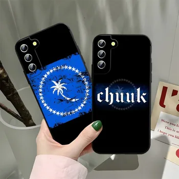 Chuuk Chuukese Pride 691 Калъф За Телефон Samsung Galaxy S22 S23 S21 S20 S30 Ultra Fe S10 S8 S9 Note 20 10 Pro Plus Черен Калъф