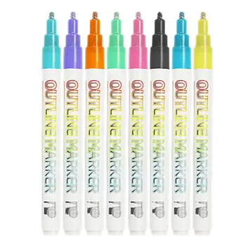 Устойчиви на избледняване дръжки, блестяща хайлайтер, набор от маркери химикалки за зашеметяващ художествени писма, scrapbooking, 20 броя, Гладка, за да colorization