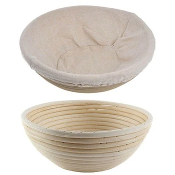 Кръгла Кошница за сушене и ферментация от ратан, комплект за печене на хляб на обекти на интелектуална собственост