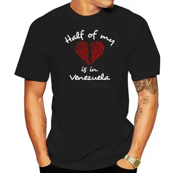 Женска тениска на Half of my heart is in Venezuela