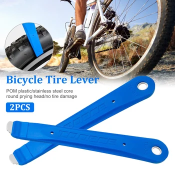 2 елемента Преносим инструмент за ремонт на лоста на велосипед гуми, Инструмент за облекчаване на сменяеми велосипедни гуми от неръждаема Стомана, Инструменти за теглене на велосипедни гуми МТБ Mountain Bike