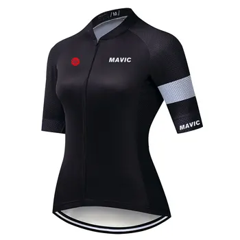 Комплект тениски, велосипеди Rx Mavic Team за жени, дамски велосипедна дрехи с къс ръкав, форма за планински велосипеди