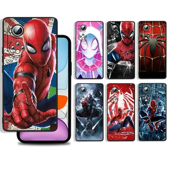 Marvel Spiderman Art Cool За Huawei P50 P40 P30 P20 Lite 5G Nova Plus 9 SE Pro 5T Y9S Y9 Prime Черен Мек Калъф За Телефон