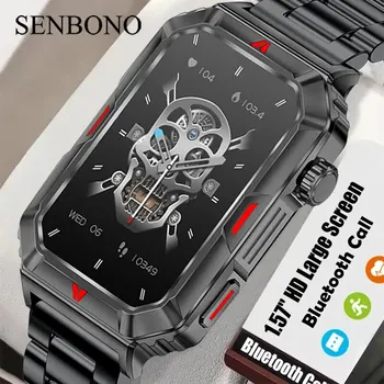 SENBONO 2023 за Android и IOS Смарт часовници за мъже 1,57 инча с Bluetooth-разговори, 100 + спортни режими смарт часовници за мъже, гривна-фитнес-тракер