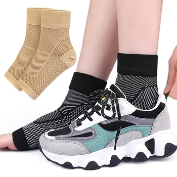 Компресия чорапи за глезените, спортен бандаж за глезен, крак ръкав Унисекс, Снимающий подуване, тайна от навяхвания, чорапи срещу умора