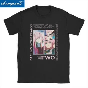 Нула Две 002 Darling in the Franxx за Мъже и жени Памучен тениска Секси Аниме Момиче Waifu Козметична Тениска Manga Harajuku Ullzang