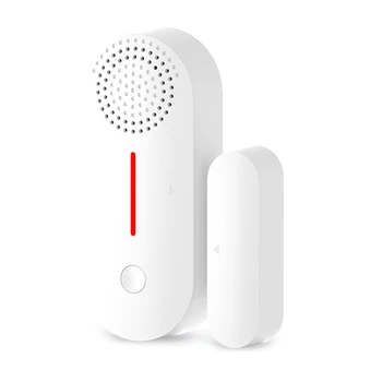 Wifi Врата магнитна аларма, Врата и прозорец аларма, Дистанционно изолация на дома, сензор звук и светлина