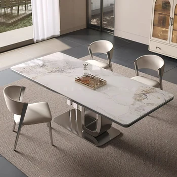 Луксозен Модерен Просто домашен правоъгълна маса от микрокристаллического камък