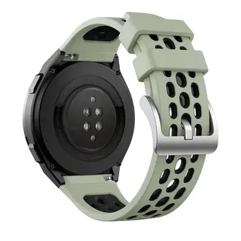 Нов прием на двухцветного силиконов каишка с кръгла дупка Мрежест каишка за часовник GT 2Д Директна доставка на Едро умни аксесоари