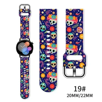 20 mm Каишка 22мм Подарък За Хелоуин За Samsung Galaxy Watch 3/46mm42mm/активни 2/46 Gear S3 Frontier/S2/Huawei GT 2 /2E Силиконов Каучук