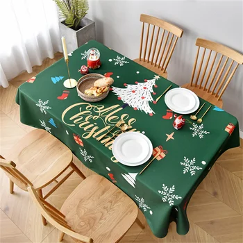 Коледна минималистичная покривка с английски принтом, подложка за маса за хранене, водоустойчив и маслостойкая кафе, покривка