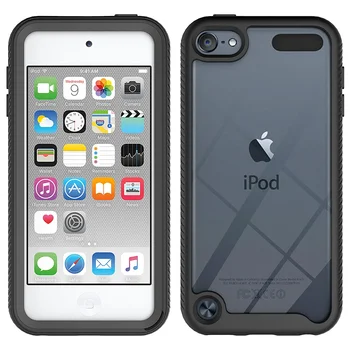 Калъф за iPhone, iPod Touch 5 2 в 1 Хибрид устойчив на удари Брониран Задни Прозрачен Калъф за iPhone Touch 6 7