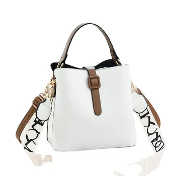 Чанти, дамски Бели Известни марки, Чанти 2023 Модна Дизайнерска Луксозна чанта През рамо, Кожен кофа през рамо, Bolsas Femininas