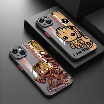 Marvel Groot сладък Калъф за Телефон Apple iPhone SE XR XS X 12 Mini 7 6S 14 Pro Max Plus 8 11 Pro 15 13 14 Pro Max Funda Cover Мек
