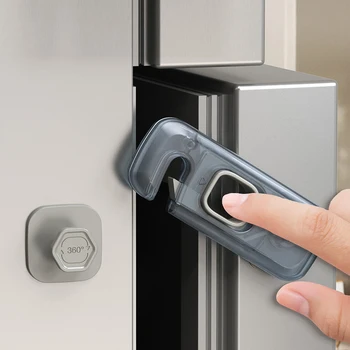 1бр Заключване за домашен хладилник за Заключване на вратата на фризера, за деца Заключване за сигурност на детския кабинет за безопасността на детето Детски замък