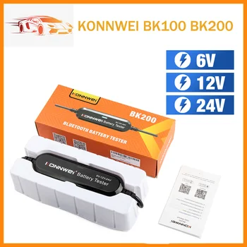 KONNWEI BK100 BK200 Bluetooth 5,0 Автомобилен Тестер за Батерии Мотоциклет 6 В 12 В на Монитора на Батерията 100-2000 CCA Инструменти За Проверка на Зареждане и Добив