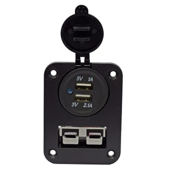 1бр Автомобилна USB Зарядно Устройство Панелна Изход Camper Plug 3.1 A Двойно Зарядно Устройство За Лодка USB Монтира САМ се Монтира 50A Автомобили на Изход Ток