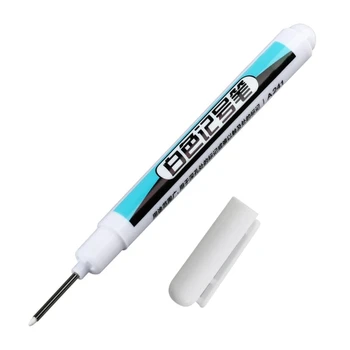 4x маркер химикалки, Постоянни маркери на маслена основа, бели връхчета, химикалки с водоустойчива боя