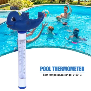 Плаващ воден термометър за басейна, мультяшные термометри с шнурком за басейни, спа-салони, хидромасажни вани